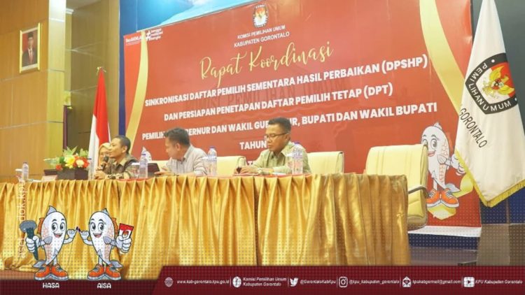 Rakor KPU Kabupaten Gorontalo, Kamis (20/9/2024).
