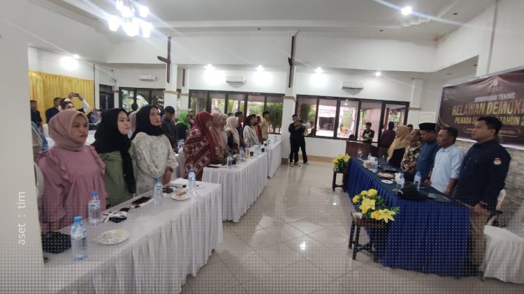 Bimtek Relawan Demokrasi oleh KPU Kabupaten Pohuwato, Selasa (24/9/2024).