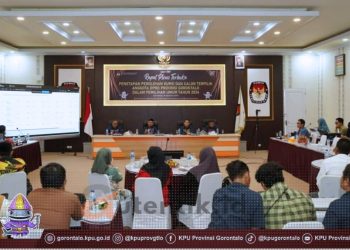 Rapat Pleno KPU Provinsi Gorontalo, Jumat (16/8/2024).