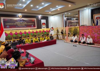 Pendaftaran Pasangan Calon Gubernur dan Wakil Gubernur Gorontalo, Rabu (28/8/2024).