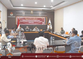 Rapat Koordinasi KPU Kabupaten Gorontalo bersama stakeholder, Sabtu (24/8/2024).