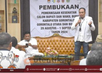 Pemeriksaan kesehatan pasangan Calon Bupati dan Wakil Bupati Kabupaten Gorontalo, Jumat (30/9/2024).