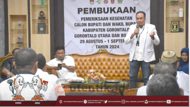 Pemeriksaan kesehatan pasangan Calon Bupati dan Wakil Bupati Kabupaten Gorontalo, Jumat (30/9/2024).