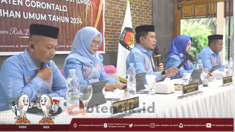 Rapat pleno terbuka penetapan perolehan kursi dan calon terpilih anggota DPRD Kabupaten Gorontalo, Rabu (21/8/2024).