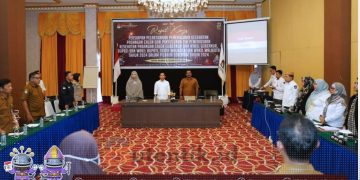 Rapat kerja KPU Provinsi Gorontalo terkait persiapan Rikes, Senin (12/8/2024).