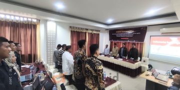 KPU Kabupaten Pohuwato saat menggelar Rakor Persiapan Penyusunan DPT dan Pelayanan Pemilih Pindahan, Jumat (20/9/2024).