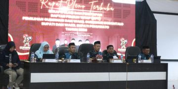 Pleno terbuka KPU Kabupaten Pohuwato, rekapitulasi dan penetapan DPT, Sabtu (21/9/2024).