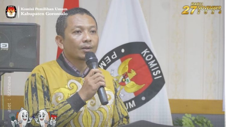 Komisioner KPU Kabupaten Gorontalo, Windarto A. Bahua.