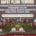 Pengundian dan penetapan nomor urut Paslon Bupati dan Wakil Bupati Gorontalo tahun 2024, Senin (23/9/2024).