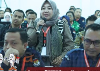 Kepala Divisi Hukum KPU Kabupaten Gorontalo saat mengikuti Bimtek Hukum Acara Perselisihan Hasil Pilkada Tahun 2024.