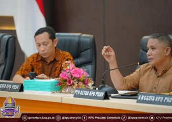 KPU Provinsi Gorontalo saat menggelar rapat persiapan Kick Off Sosialisasi Pilkada 2024, Rabu (11/9/2024).