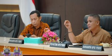 KPU Provinsi Gorontalo saat menggelar rapat persiapan Kick Off Sosialisasi Pilkada 2024, Rabu (11/9/2024).