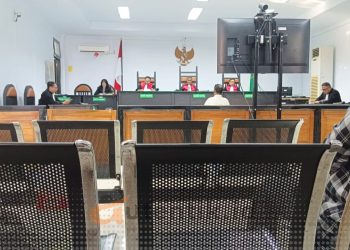 Suasana sidang di Pengadilan Tipikor Gorontalo, Rabu, (23/10/2024).