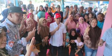 Kampanye dialogis Pasangan Calon Bupati dan Wakil Bupati Pohuwato, Saipul A. Mbuinga - Iwan S. Adam di Kecamatan Paguat, Kamis (31/10/2024).
