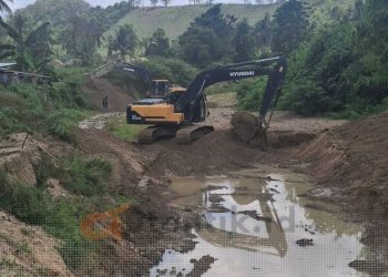 Normalisasi sungai Balayo, Kamis (31/10/2024).