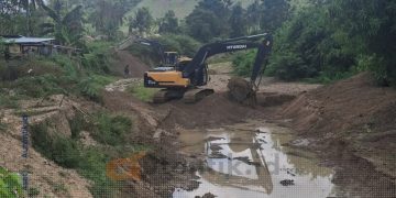 Normalisasi sungai Balayo, Kamis (31/10/2024).