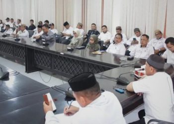 DPRD Kabupaten Pohuwato saat menggelar RDP bersama Apdesi Pohuwato, Rabu (12/6/2024).