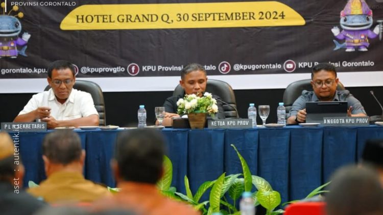Rapat koordinasi KPU Provinsi Gorontalo, Senin (30/9/2024).