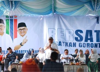 Kampanye Paslon Cagub-Cawagub Gorontalo, Tonny Uloli - Marten Taha, di Kecamatan Buntulia, Rabu (16/10/2024).