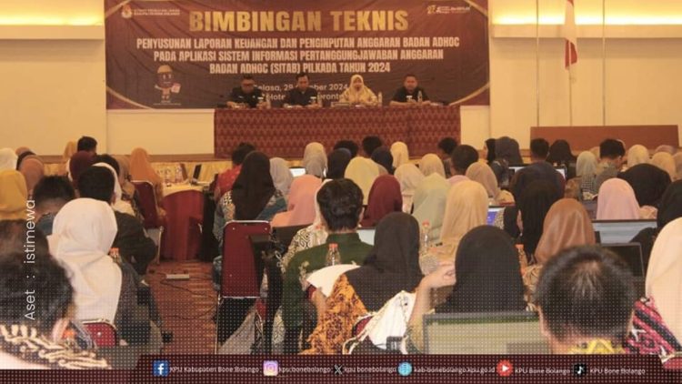 KPU Bone Bolango saat menggelar Bimtek aplikasi SITAB Pilkada 2024, Selasa (29/10/2024).