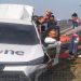 Mobil kru TVOne usai mengalami kecelakaan di Tol Batang-Pemalang, Kamis (31/10/2024).