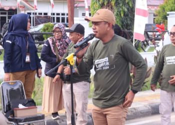 Ceremony pendistribusian logistik Pilkada 2024 oleh KPU Kabupaten Pohuwato bersama stakeholder, Selasa (26/11/2024).