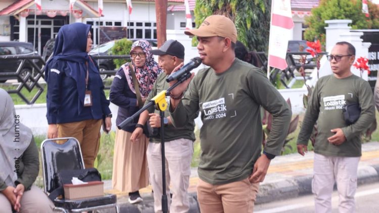 Ceremony pendistribusian logistik Pilkada 2024 oleh KPU Kabupaten Pohuwato bersama stakeholder, Selasa (26/11/2024).