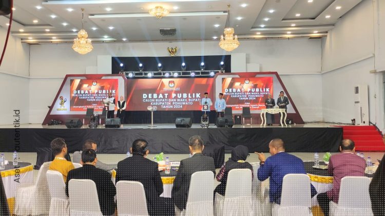 Debat Paslon Pilkada Pohuwato putaran kedua, Sabtu (09/11/2024).