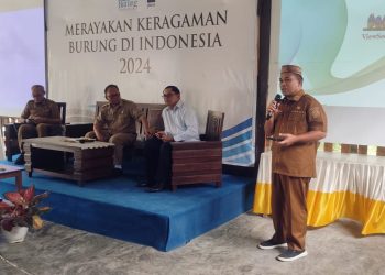 Kepala Bappeda Pohuwato, Irfan Saleh, saat hadir dalam perayaan HUT Burung Indonesia, Senin (9/12/2024).