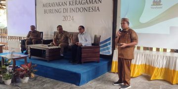 Kepala Bappeda Pohuwato, Irfan Saleh, saat hadir dalam perayaan HUT Burung Indonesia, Senin (9/12/2024).