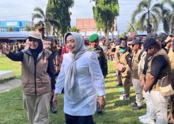Apel siaga pengawasan Pilkada Serentak 2024 dihadiri Plh. Bupati Pohuwato, Suharsi Igirisa, Minggu (20/11/2024).