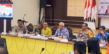 Rapat Forkopimda dalam rangka mempersiapkan perayaan Natal dan Tahun Baru (Nataru) 2025.