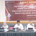 KPU Kabupaten Gorontalo saat menggelar Rakor pra rekapitulasi hasil perhitungan suara, Senin (2/12/2024).