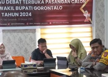 Rakor persiapan debat terbuka Paslon Bupati dan Wakil Bupati Gorontalo.
