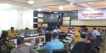 Rapat Forkopimda tingkat Kabupaten Gorontalo.