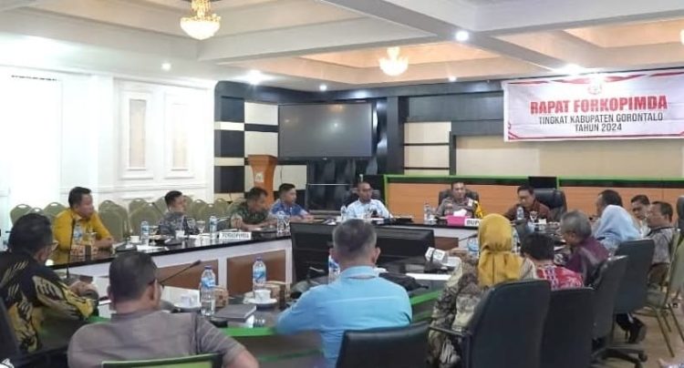 Rapat Forkopimda tingkat Kabupaten Gorontalo.