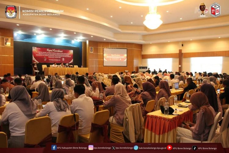 Rapat koordinasi batas akhir layanan pindah memilih dan persiapan rekapitulasi daftar pemilih tambahan (DPTb) Bone Bolango.