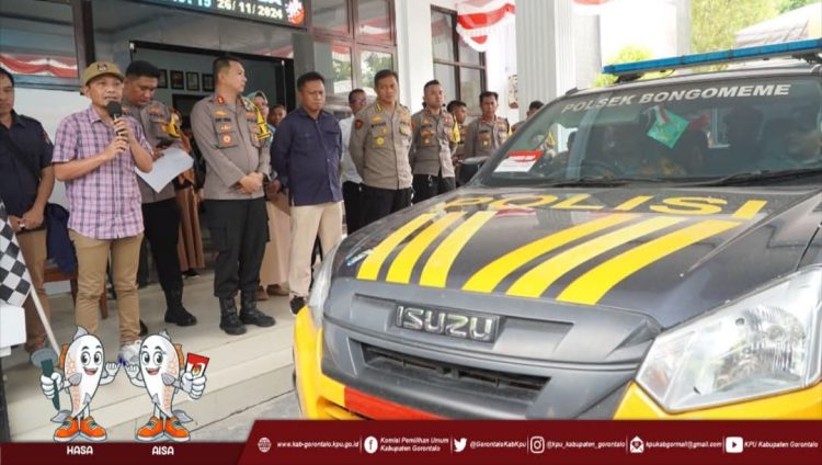 Pelepasan logistik Pilkada 2024 oleh KPU Kabupaten Gorontalo.