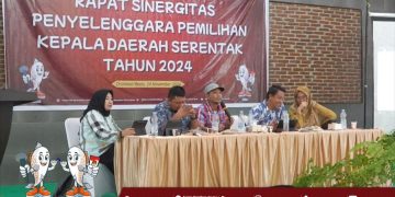Rapat sinergitas penyelenggara Pilkada.