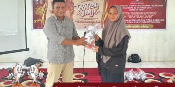 KPU Kabupaten Gorontalo saat menggelar "KPU Goes to Pesantren".