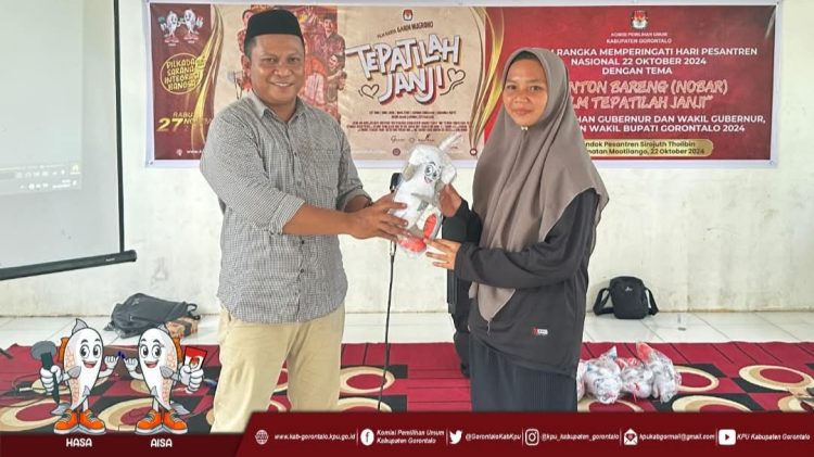 KPU Kabupaten Gorontalo saat menggelar "KPU Goes to Pesantren".