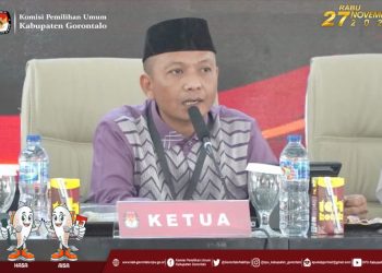 Ketua KPU Kabupaten Gorontalo, Windarto Bahua.