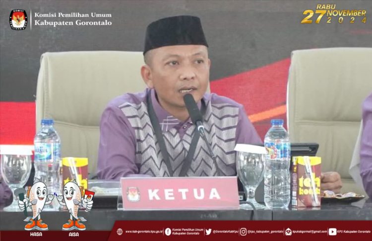 Ketua KPU Kabupaten Gorontalo, Windarto Bahua.