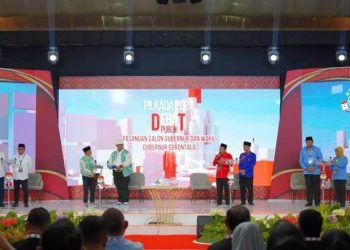Debat kandidat putaran kedua Pemilihan Gubernur dan Wakil Gubernur Gorontalo 2024.