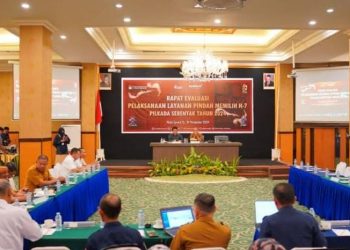 Rapat evaluasi pelaksanaan pindah memilih Pilkada 2024.