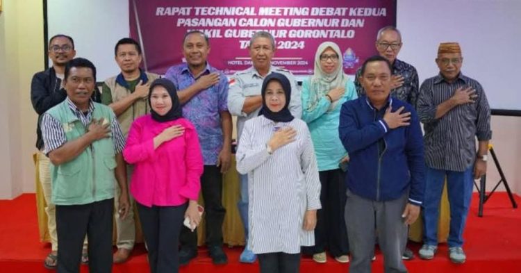 Rapat Technical Meeting Debat Kedua Pasangan Calon Gubernur dan Wakil Gubernur Gorontalo Tahun 2024.