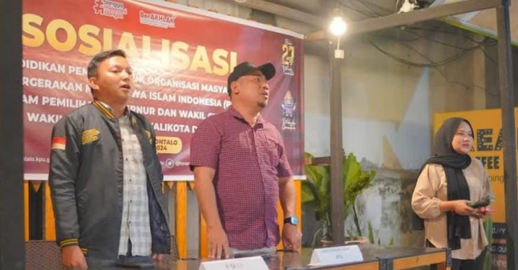 KPU Provinsi Gorontalo saat menggelar sosialisasi pendidikan pemilih.