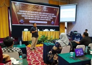 Bimtek Pemunguntan dan Perhitungan Suara serta Rekapitulasi Hasil oleh KPU Provinsi Gorontalo.