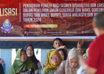 Sosialisasi  pendidikan pemilih segmen Disabilitas dan Lansia oleh KPU Provinsi Gorontalo.