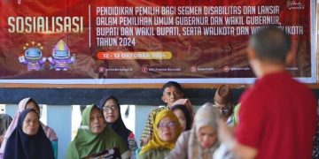 Sosialisasi  pendidikan pemilih segmen Disabilitas dan Lansia oleh KPU Provinsi Gorontalo.